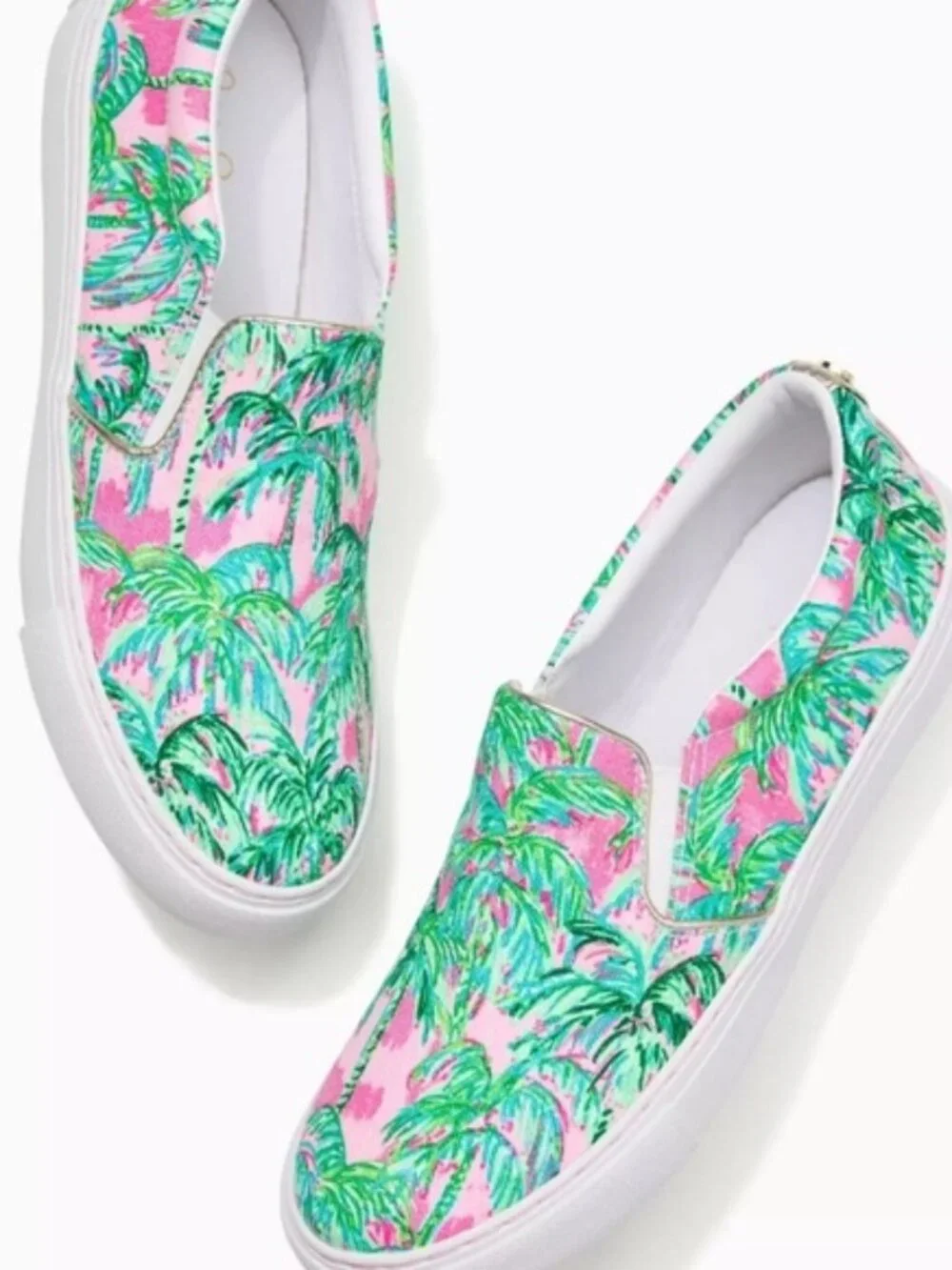 Lilly Pulitzer Julie Palm Tree Sneaker Size 8 - Picture 1 of 6